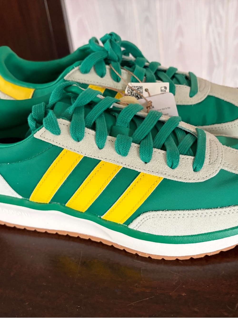 Green & Yellow Adidas Womens 70s 2.0 Sneaker.